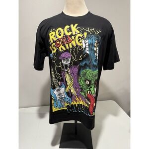 Mishka Rock is King  T-Shirt Men's MNWKA Short Sleeve  Black Size XL